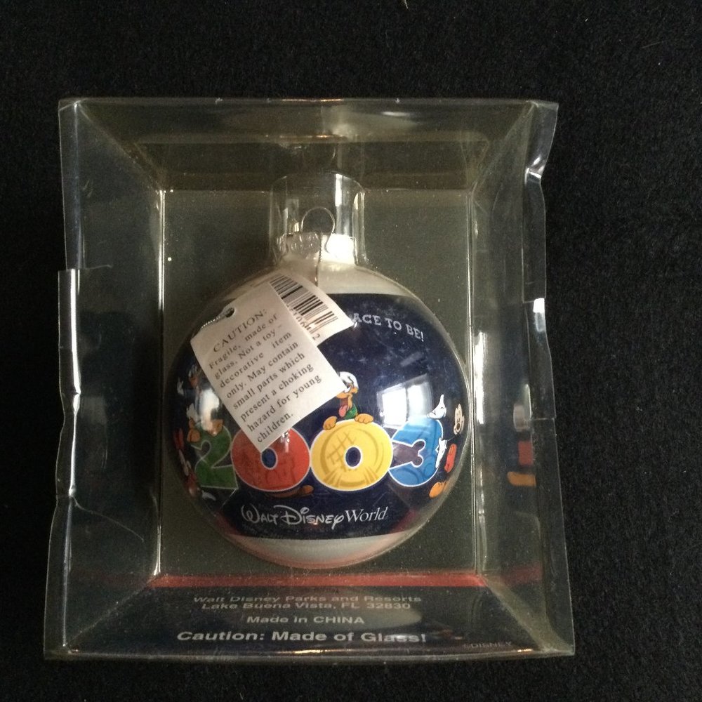2003 The Magical Place To Be! Walt Disney World Christmas Ornament Glass Ball